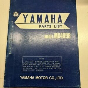 Original Yamaha Oem Parts List Book Model Mx400B 1974 510-28198-60 Manual