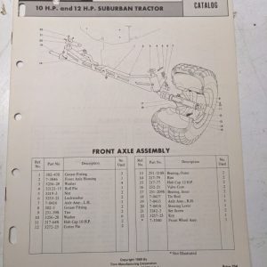 Toro Parts Catalog List Book Manual 10 12 Hp Lawn Tractor 55302 55402 Suburban