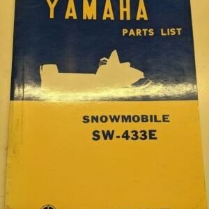Original Yamaha Oem Parts List Book Model Sw-433E 1970 Snowmobile Manual