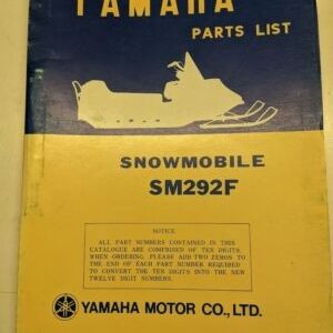 Original Yamaha Oem Parts List Book Model Sm292F 1973 867-60 Snowmobile Manual