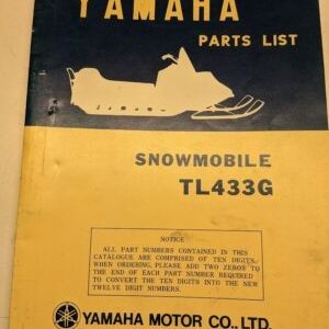 Original Yamaha Parts List Book Model Tl433G 1974 891-28198-H0 Snowmobile Manual