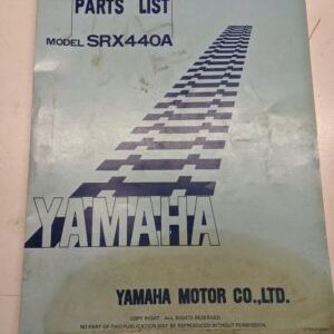 Yamaha Parts List Book Model Srx440A 1976 8F2-28198-60 Snowmobile Manual