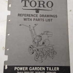 Toro Part Catalog List Book Manual Reference Drawing Tiller 58000 58100 58200 67