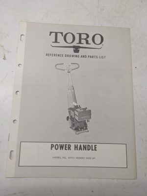 Toro Parts Catalog List Book Manual Reference Drawing Power Handle 40113