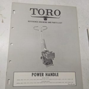 Toro Parts Catalog List Book Manual Reference Drawing Power Handle 40111 40120