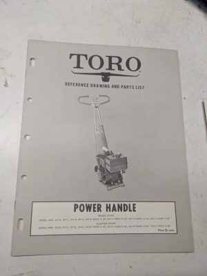Toro Parts Catalog List Book Manual Reference Drawing Power Handle 40111 40120