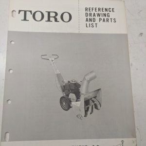 Toro Parts Catalog List Manual Reference Drawing 17” Snow Hound Implement Sp