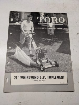 Toro Parts List Book Manual Reference Drawing 21” Whirlwind Sp Implement 20211