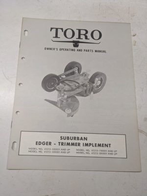 Toro Parts List Manual Reference Drawing Suburban Edger Trimmer Implement 41213