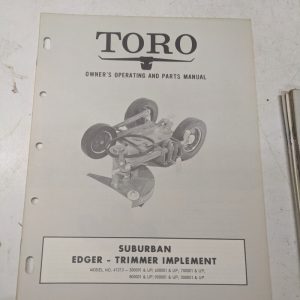 Toro Parts Book Manual Reference Drawing Suburban Edger Trimmer Implement 41213