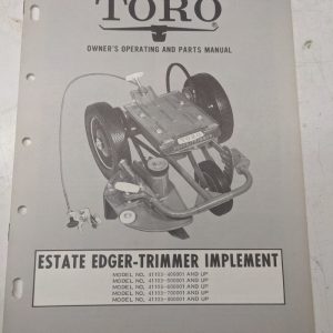 Toro Parts List Manual Reference Drawing Estate Edger Trimmer Implement 41103