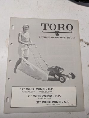 Toro Parts List Reference Drawing 19 21” Whirlwind Hp Sp 18112 18122 19122 20122