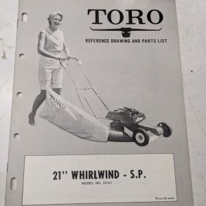 Toro Parts Catalog List Book Manual Reference Drawing 21” Whirlwind Sp 20121