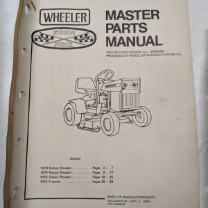 Wheeler Parts Catalog List Manual Book Master Gran Prix 1973-75 Mower Tractors