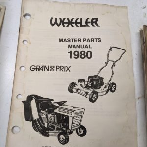 Wheeler Parts Catalog List Manual Book Master Gran Prix 1980 Mower Tractors