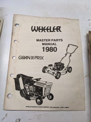 Wheeler Parts Catalog List Manual Book Master Gran Prix 1980 Mower Tractors