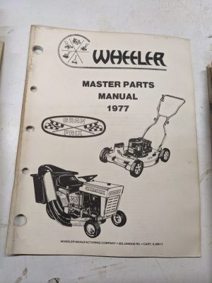 Wheeler Parts Catalog List Manual Book Master Gran Prix 1977 Mower Tractors