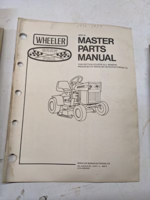 Wheeler Parts Catalog List Manual Book Master Gran Prix 1976 Mower Tractors