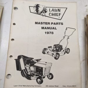 Lawn Chief Parts Catalog List Manual Book Master 1978 Mowers Lawn Equipment