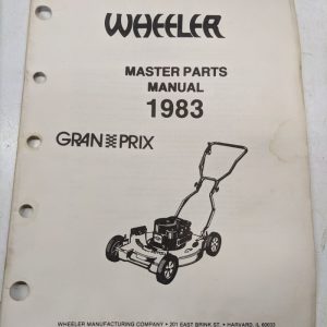 Wheeler Parts Catalog List Manual Book Master Gran Prix 1983 Mower Tractors