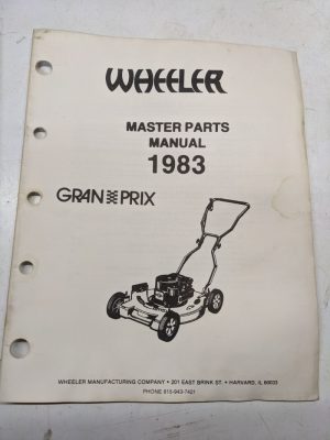 Wheeler Parts Catalog List Manual Book Master Gran Prix 1983 Mower Tractors