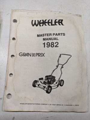 Wheeler Parts Catalog List Manual Book Master Gran Prix 1982 Mower Tractors