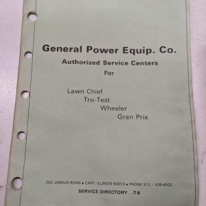 Wheeler Tru Test Lawn Chief Master General Power Equip Authorized Service Center