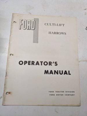 Ford Culti-Lift Harrows Operators Manual Tractor 208 Parts List Book Attachment