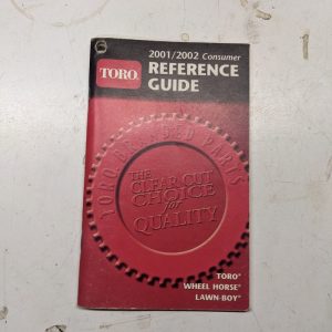Toro Reference Guide 2001 2002 Consumer Wheel Horse Lawn Boy