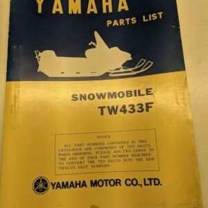 Original Yamaha Oem Parts List Book Model Tw433F 1973 868-60 Snowmobile Manual