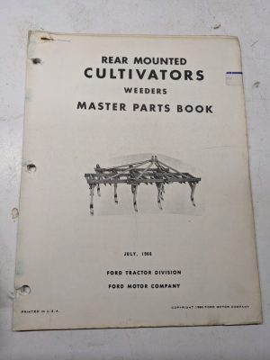 Ford Tractor Rear Mounted Cultivator Parts Book Master Weeders Manual1966