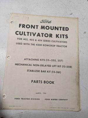 Ford Front Mounted Cultivators 402 403 404 Parts List Book Manual 1966 4200