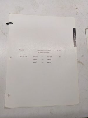 Ski-Doo Bombardier Snowmobile Parts List Manual Catalog B S L 20 Rd 1963 Section