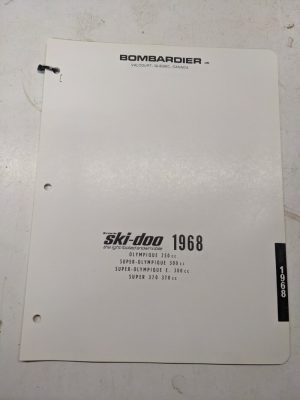 Ski-Doo Bombardier Snowmobile Parts List Manual Catalog 1968 Section Olympique