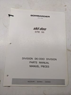 Ski-Doo Bombardier Snowmobile Parts List Manual Catalog 1969 Alpine 370 640 Cc