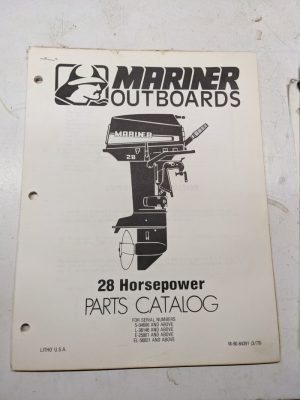 Mariner Outboard Boat Motor Parts List Book Catalog Manual 28 Hp 1979 84391
