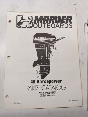 Mariner Outboard Boat Motor Parts List Book Catalog Manual 48 Hp 1979 84394