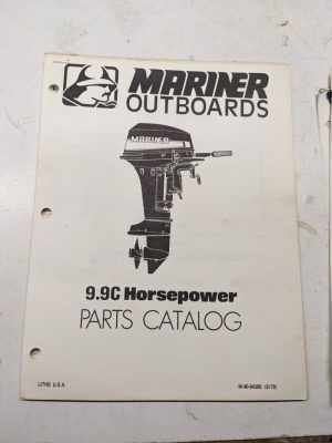Mariner Outboard Boat Motor Parts List Book Catalog Manual 9.9C Hp 1978 84386