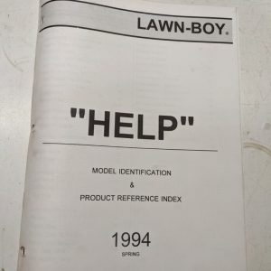 Lawn Boy Help Model Identification Product Reference Index Manual 1994
