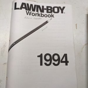 Lawn Boy Workbook 1994 Training Service Sales Test Questions