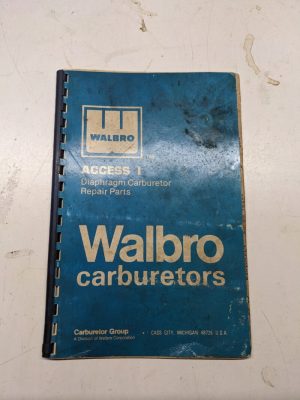 Walbro Carburetors Access 1 Diaphram Repair Parts List Book