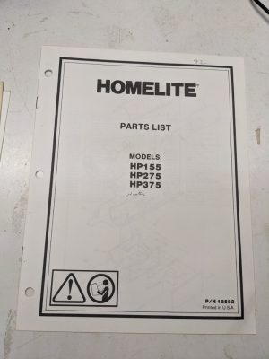 Homelite Parts List Book Manual Catalog Hp 155 275 375 Heater