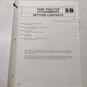 Gilson Operator Owner Manual Service Tractor Attachments 63640 63668 63660