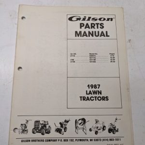 Gilson Parts Manual List Book Catalog 1987 Lawn Tractor Lt 11 8 12 S 88857