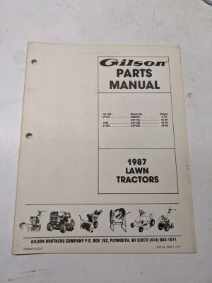 Gilson Parts Manual List Book Catalog 1987 Lawn Tractor Lt 11 8 12 S 88857