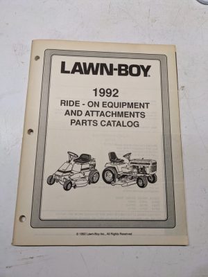 Lawn-Boy 1992 Ride On Equipment & Attachments Parts Catalog List Book Manual