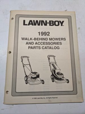 Lawn-Boy 1992 Walk Behind Mower & Accessories Parts Catalog List Book Manual