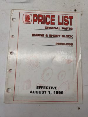 Tecumseh Engine Price List 1996 Repair Parts Short Block Peerless Book