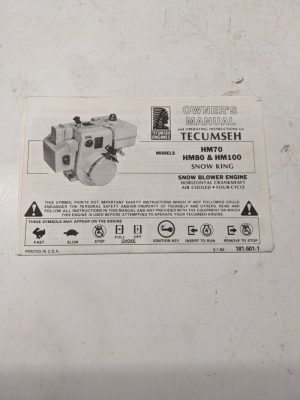 Tecumseh Owner Operating Maintenance Manual Hm70 80 100 Engine Snow King