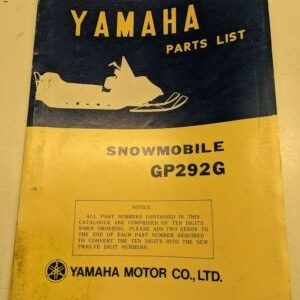 Original Yamaha Parts List Book Model Gp292G 1974 887-28198-H0 Snowmobile Manual
